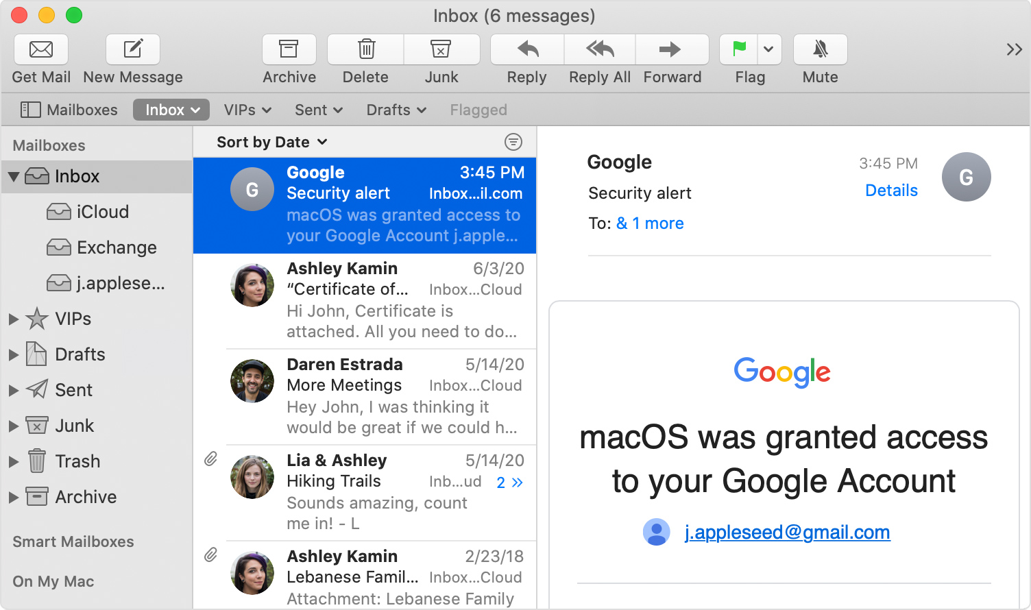 exchange email client for mac os x